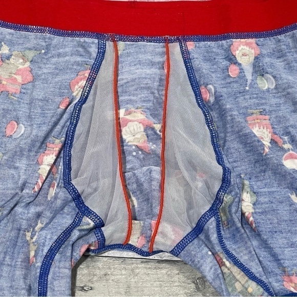 SAXX Vibe Men's Boxer Brief - Holiday Christmas Peak Blue Party Gnomes - Sz - S - Picture 6 of 8
